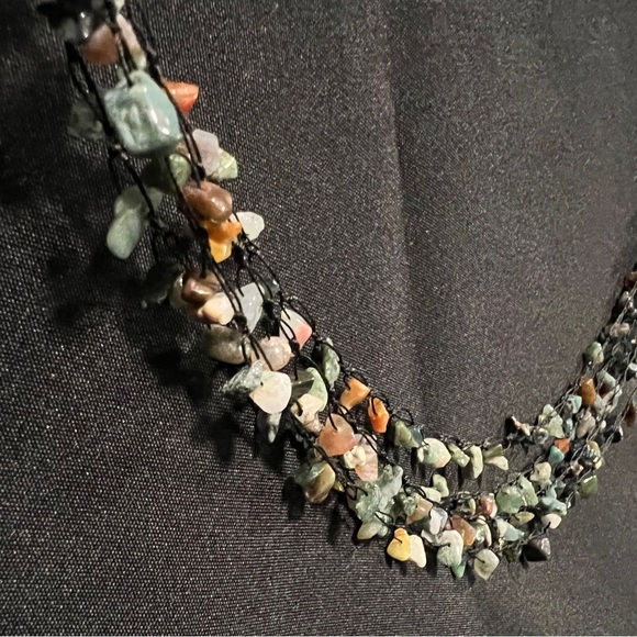 Necklace with stone beads from Italy - Picture 1 of 2
